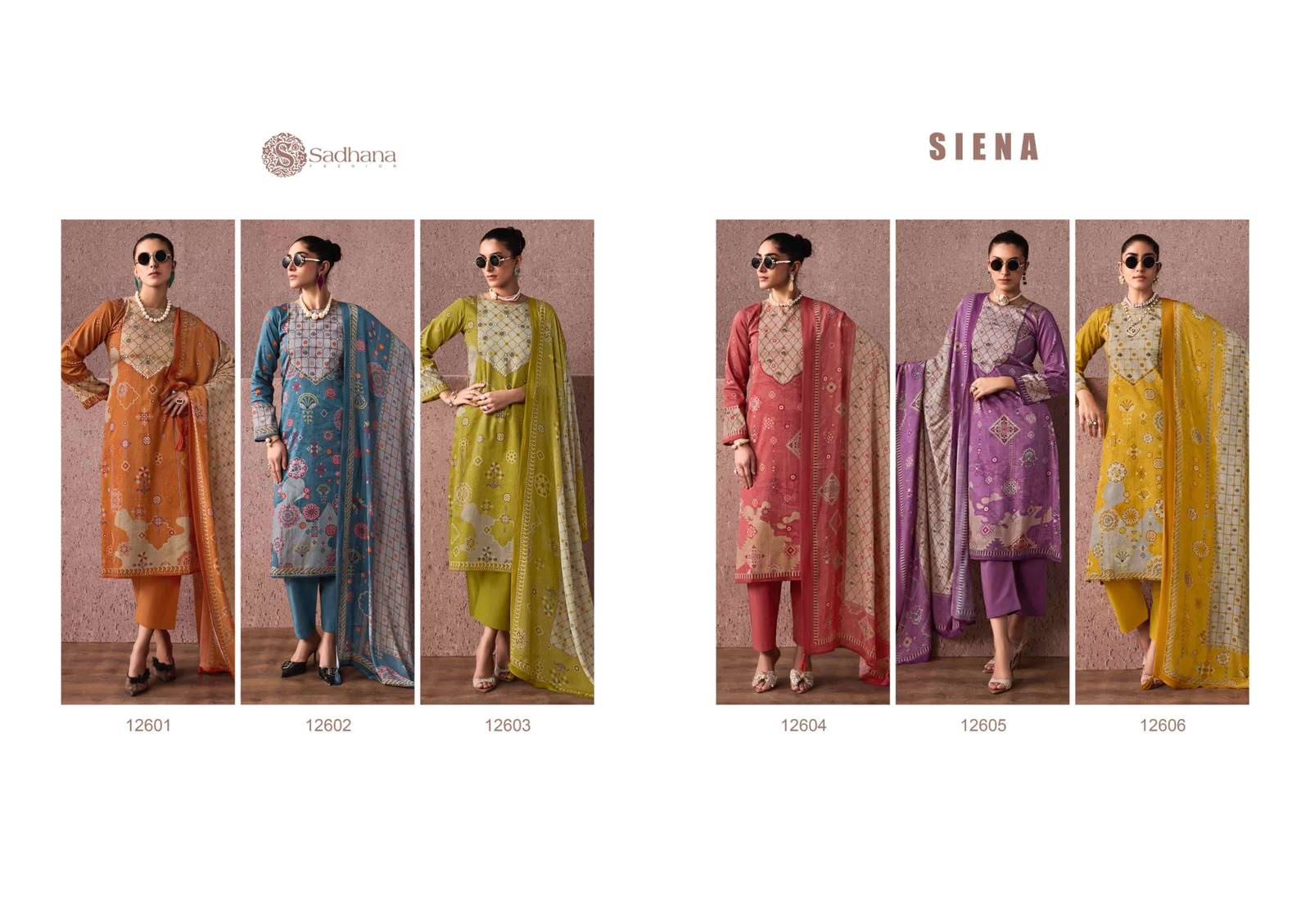 SIENA By SADHANA FASHION 12601 To 12606 Series Stylish Beautiful Colourful PURE JAAM COTTON Dresses At Wholesale Price